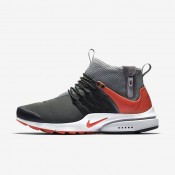 Nike zapatillas para hombre air presto mid utility gris oscuro/negro/gris lobo/naranja máximo