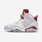 Nike zapatillas para hombre air jordan 6 retro blanco/platino puro/rojo gimnasio