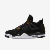 Nike zapatillas para hombre air jordan 4 retro negro/blanco/oro metalizado