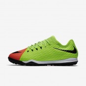 Nike zapatillas para hombre hypervenomx finale ii tf verde eléctrico/hipernaranja/mango brillante/negro