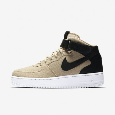 Nike zapatillas para mujer air force 1 07 mid leather premium crudo/negro/crudo/negro
