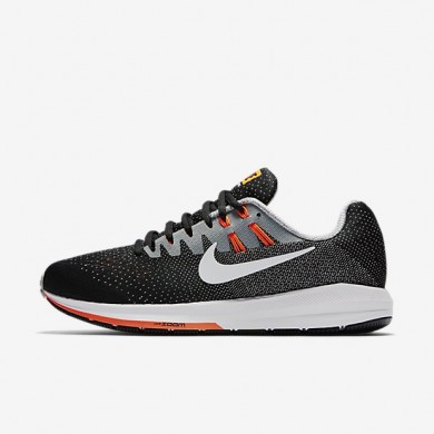 Nike zapatillas para hombre air zoom structure 20 negro/plata mate/hipernaranja/blanco