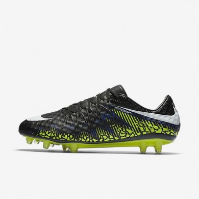 Nike zapatillas para hombre hypervenom phinish ii fg negro/voltio/azul extraordinario/blanco