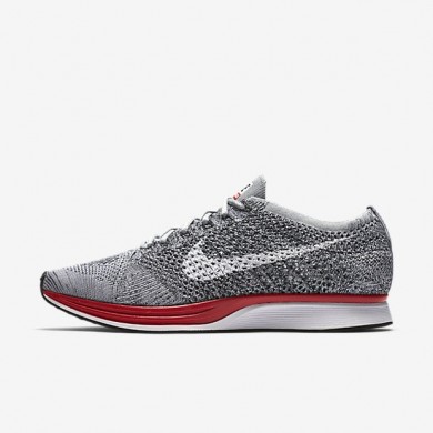 Nike zapatillas para mujer flyknit racer gris lobo/platino puro/gris azulado/blanco