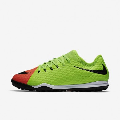 Nike zapatillas para hombre hypervenomx finale ii tf verde eléctrico/hipernaranja/mango brillante/negro