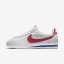 Nike zapatillas unisex classic cortez premium blanco/royal universitario/rojo universitario