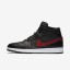 Nike zapatillas para hombre air jordan 1 mid negro/rojo team/blanco/rojo team