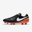 Nike zapatillas para hombre tiempo genio ii leather fg negro/hipernaranja/voltio/blanco