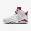 Nike zapatillas para hombre air jordan 6 retro blanco/platino puro/rojo gimnasio