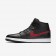 Nike zapatillas para hombre air jordan 1 mid negro/rojo team/blanco/rojo team