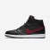 Nike zapatillas para hombre air jordan 1 mid negro/rojo team/blanco/rojo team